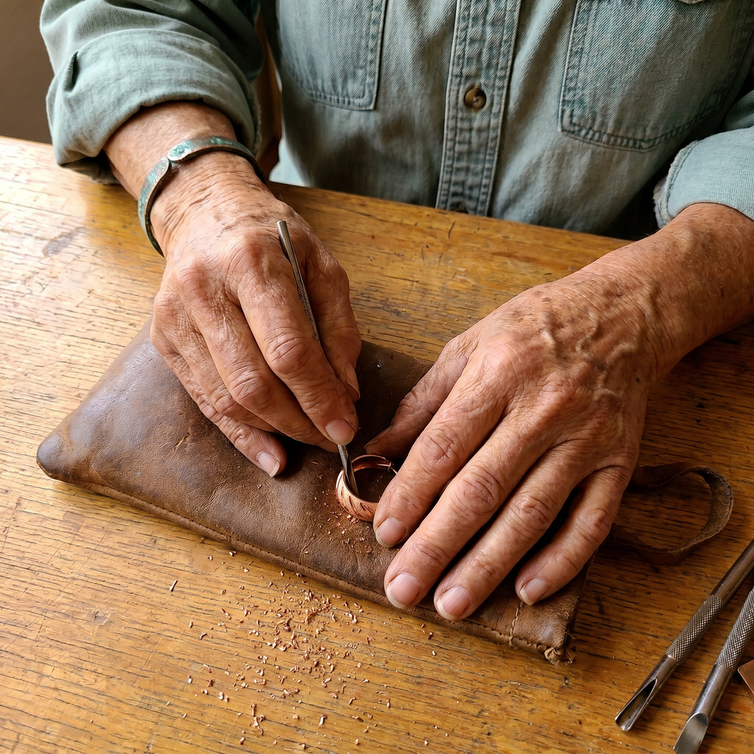 Boucles d'oreilles en cuivre Vallon