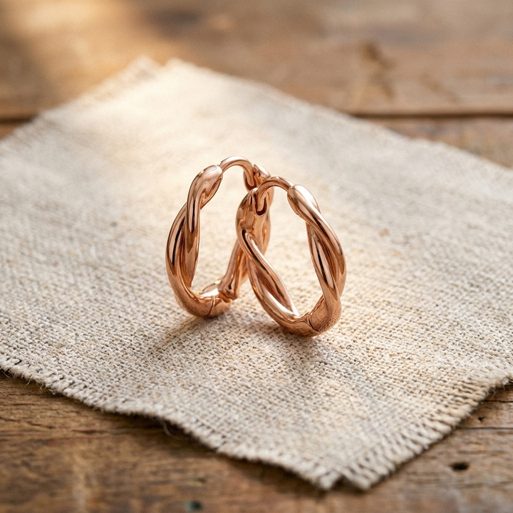 Boucles d'oreilles en bronze en forme de Wren