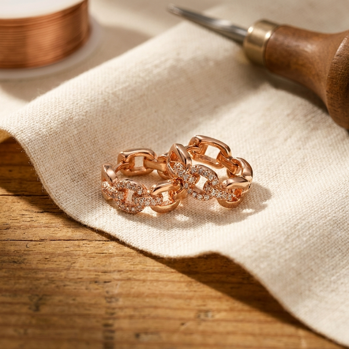 Boucles d'oreilles en cuivre
