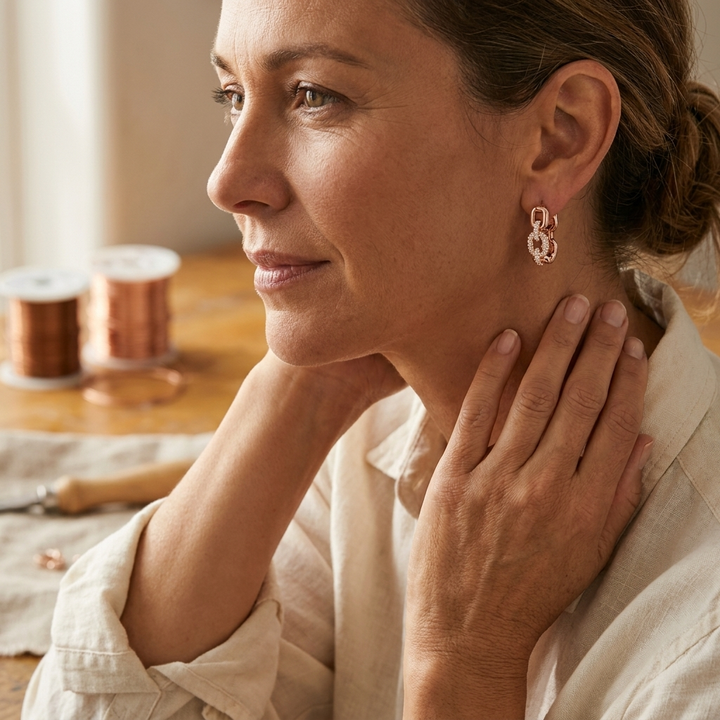 Boucles d'oreilles en cuivre