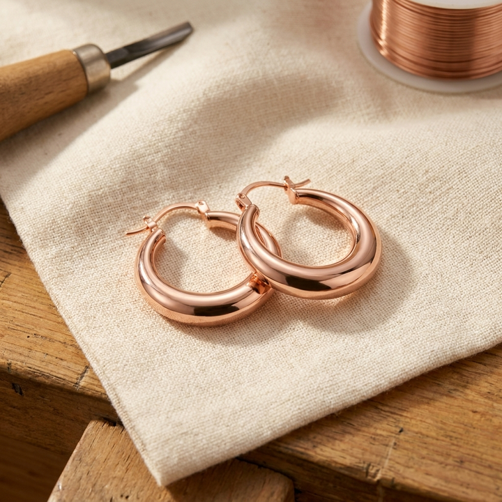 Boucles d'oreilles en cuivre