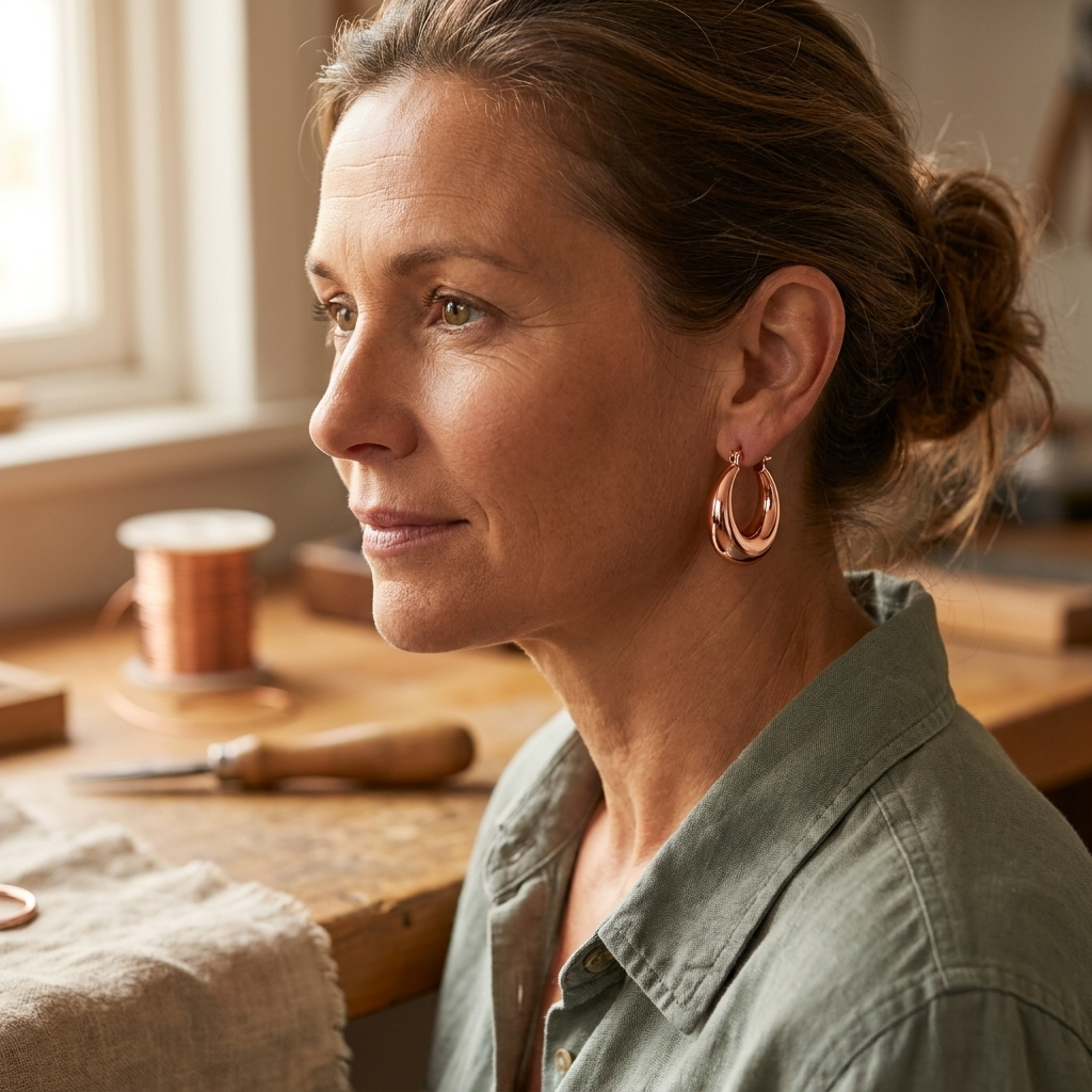 Boucles d'oreilles en cuivre