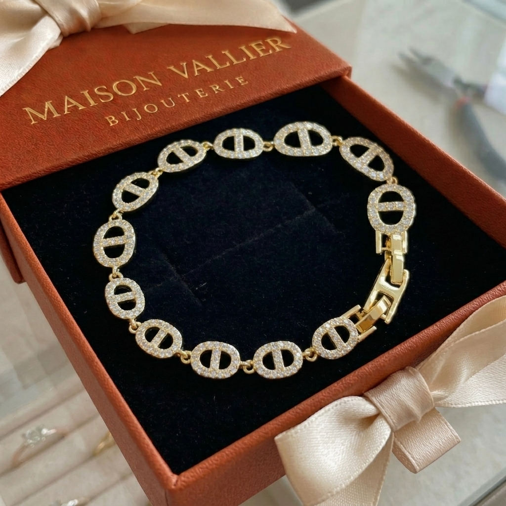 Bracelet Isaline Marina | Or blanc
