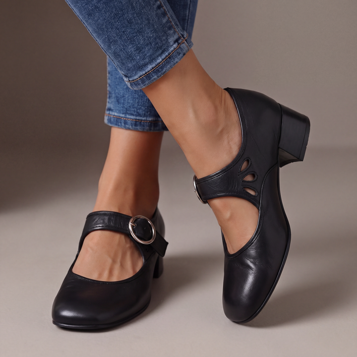 Colette™ | Babies en cuir à talon