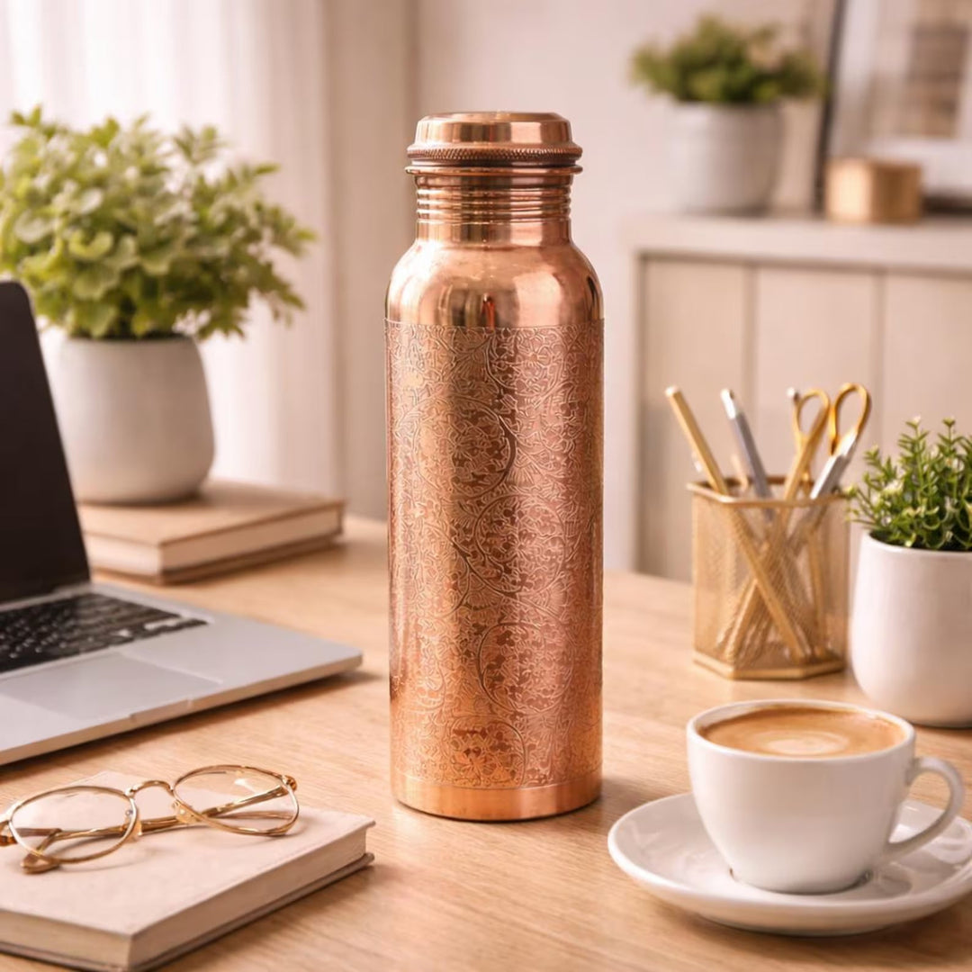 Bouteille d'eau en cuivre 950 ml — Gravée