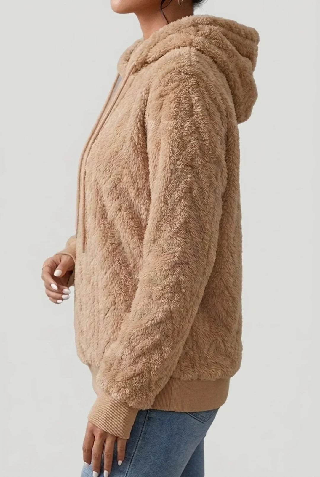 Sweat à capuche femme | Doux et moelleux avec motif torsadé