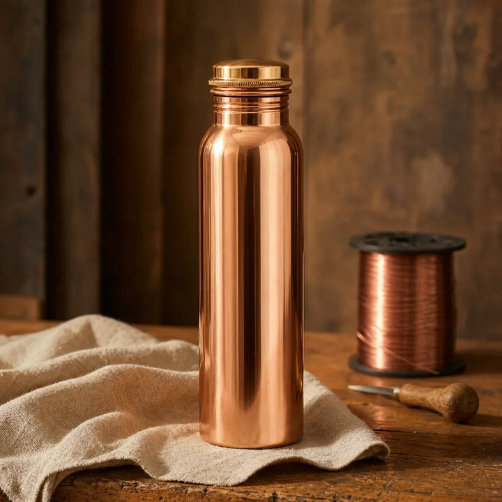 Bouteille d'eau en cuivre 950 ml — Lisse