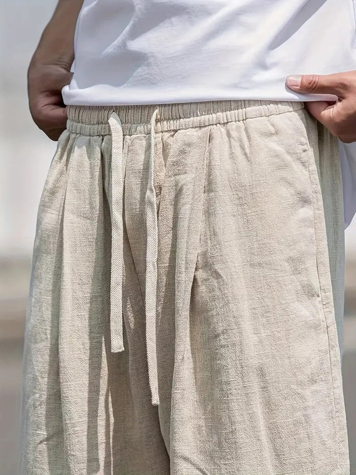 Enguerrand | Pantalon en Lin Homme à Coupe Ample et Taille Élastique